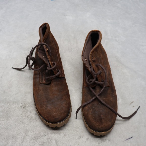Wolverine Mens 11M Chukka Boots Brown Leather Suede Rugged Work Lace Up Casual main image 4